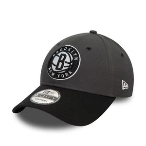 Gorra New Era Para Hombres NBA Parche Lateral 9Forty ~ Brooklyn Nets Carbón - Imagen 1 de 5