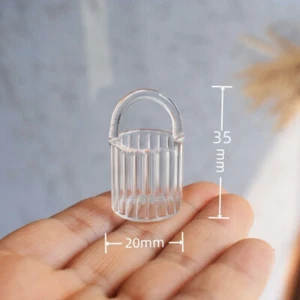 2PC 1:12 Scale Dollhouse Miniatures Accessories Glass Vase Glassware Handmade - Picture 1 of 6