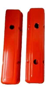 1958-86 Chevrolet SMALL BLOCK 283-305-327-350 VALVE COVERS - ORANGE - NEW - Picture 1 of 5