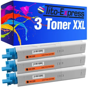 3x Toner XL Black "PlatinumSerie" für Oki C3300 C3400 C3600 - Bild 1 von 2