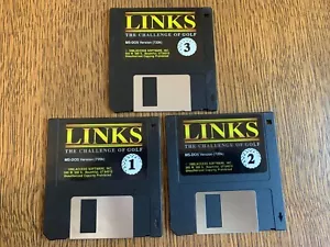 LINKS THE CHALLENGE OF GOLF GAME PC MS-DOS 3.5" FLOPPY DISK(S) NEAR MINT TESTED - Picture 1 of 2