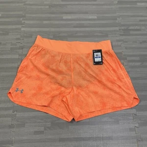 Pantaloncini da corsa Under Armour SpeedPocket foderati uomo XL 5” 1379695 stampa arancione $55 - Foto 1 di 8