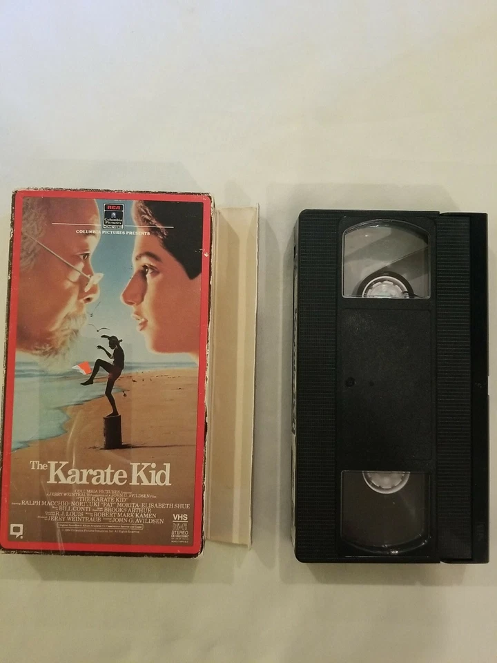 THE KARATE KID VHS RALPH MACCHIO SLIP FLAP SLIP COVER ORIGINAL READ DESC. - Image 1 of 4