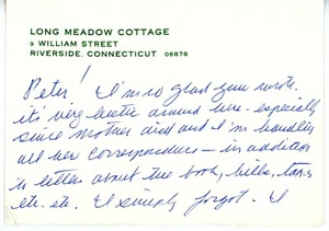 LEATRICE JOY GILBERT Vintage Original RARE Autograph Letter to PETER HANSON - Picture 1 of 4