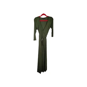 Lulu’s Garden District Olive Green Wrap Maxi Women's Dress Size M WD1 - Picture 1 of 6