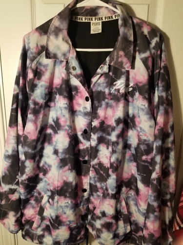 UNDERCOVER Giacca donna Victoria Secret L ROSA tinta unita giacca a vento impermeabile Y2K Sku