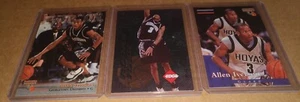 Allen Iverson Georgetown 1996 RCs 3 Ct: Edge #19, Basketball Rookies #1 and #81 - Picture 1 of 10