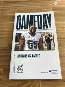 PHILADELPHIA EAGLES VS CLEVELAND BROWNS SPIELTAGSPROGRAMM 16.09.24 BRANDON GRAHAM - Bild 1 von 3