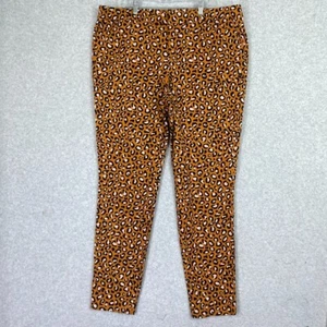 Old Navy Pants Womens 20T Brown Animal Pixie High Rise Skinny Stretch Pockets - Picture 1 of 14