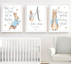Peter Rabbit Boys Nursery Prints Set Of 3, Kids Print Poster Pictures Room Decor