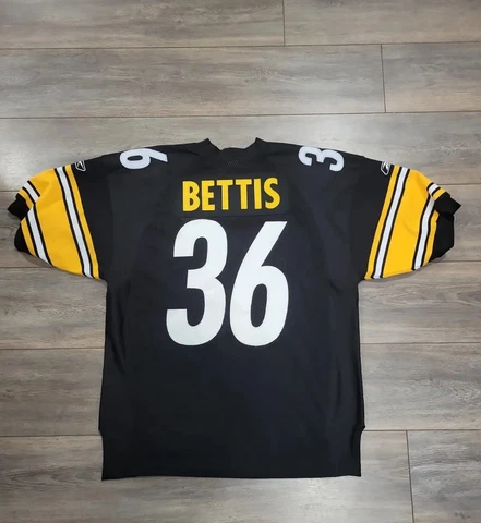 AUTHENTIC VINTAGE JEROME BETTIS PRO LINE STEELERS JERSEY REEBOK 46 LARGE RARE Cover