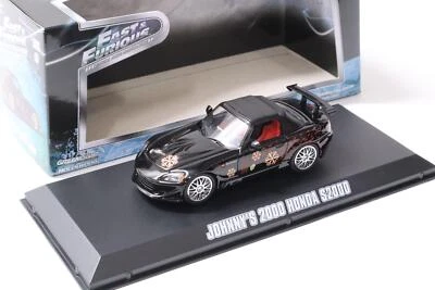 1:43 Greenlight Fast And Furious JOHNNY'S 2000 Honda S2000 Nero - Immagine 1 di 3