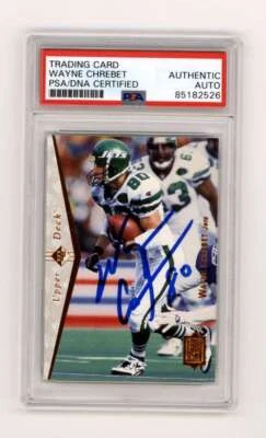 Wayne Chrebet 1995 SP Authentic #179 Rookie RC Signed PSA Authentic Auto Jets - Image 1 of 2