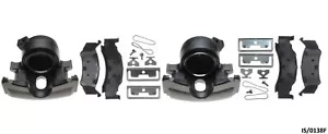 2x Front Caliper & Brake Pads for PLYMOUTH FURY TRAILDUSTER 1974-1983 IS/0138F - Picture 1 of 8