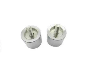 Handlebar End Weights Chromed Compatible With Royal Enfield Bullet Classic - Picture 1 of 5