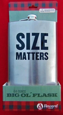 REWARD LODGE ~ FRASCO GRANDE OL' ~ 64 OZ ACERO INOXIDABLE ~ NUEVO ~ COSTO $40.00 Foto 1 de 4