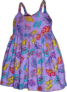Vestido acampanado hawaiano chanclas para niñas chanclas - Imagen 1 de 3