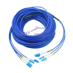 150M LC-LC 4 Strand Indoor Armored Fiber Cable SingleMode 9/125 Fiber Patch Cord - Afbeelding 1 van 1
