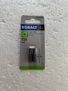 X-2 KOBALT 0459093 Insert Bits 1” 2-ct Pack Torx T25 FREE SHIPPING - Picture 1 of 2