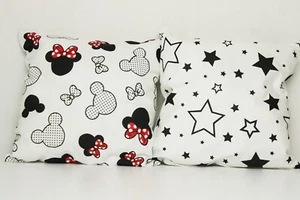 2pack baby pillows filled patterned cushions 4 pram cot bed mickey stars 1 year+ - Picture 1 of 1