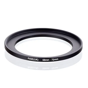 Camera 58mm Lens to 72mm Accessory Step Up Adapter Ring 58mm-72mm Black - Picture 1 of 4