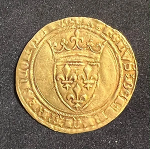 1380-1422 FRANCE GOLD ECU’OR FR-291 CHARLES VI - NGC CERTIFIED AU DETAILS - Picture 1 of 7