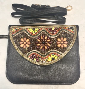 Coco + Carmen beaded Crossbody purse/wrist clutch rectangle bag -Unused - Picture 1 of 8