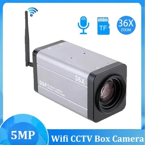 5MP Wifi 36X Optical Zoom Auto Focus CCTV IP Box Camera Built-in Mic Card Slot - Picture 1 of 14