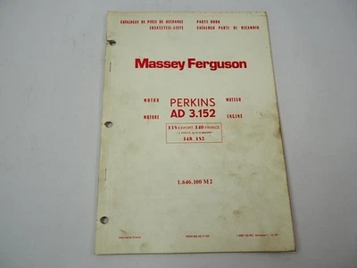 Perkins AD3.152 Motor für Massey Ferguson MF 135 140 148 152 Ersatzteilliste - Bild 1 von 2