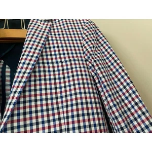 J.Crew Crewcuts Ludlow Blazer Jacket Boys 16 Seersucker Red/Blue/White EUC - Picture 1 of 4