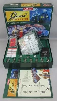 Cluedo Super Sleuth Board Game The Ultimate Challenge Waddingtons Complete 1995 - Image 1 of 4