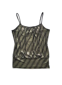 Y2K INC Metallic Silver Abstract Polka Dot Slouchy Tank Top Size S Grunge Rave - Picture 1 of 7