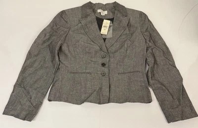 Blazer LOFT para mujer talla 4P gris lino carrera trabajo oficina nuevo con etiquetas precio de venta sugerido por el fabricante 139,00 Foto 1 de 4