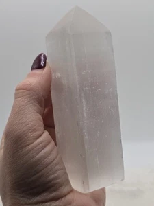 188g Selenite Point Tower Crystal Gemstone healing chakra gift - Picture 1 of 4