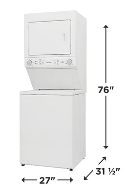 Frigidaire electric Long Vent Stacked Laundry Center  Washer and Dryer - Image 1 of 4