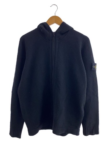 Giacca maglione STONE ISLAND lana con cappuccio e zip nero taglia M 8115567A3 #EG ADA