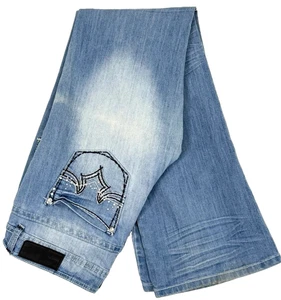 Rue21 Twentyone Black Womans Size 9/10 Jeans Low Rise Bling Embroidered Y2K - Picture 1 of 12