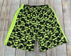 Mens Nike Dri Fit Neon Black Graphic Athletic Shorts Size Large 10” w/ Pockets - Picture 1 of 7