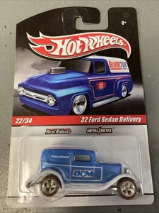 Hot Wheels Custom '32 Ford Sedan Delivery #22/34 B&M blau Real Riders - Bild 1 von 2