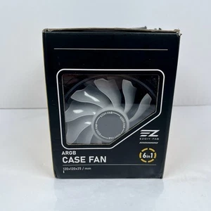EZDIY-FAB Moonlight RGB 120mm Case Fan 6 Pack w/ Hub X PC ARGB Cooling Quiet - Afbeelding 1 van 6