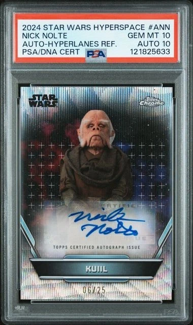 2024 Star Wars Hyperspace Auto #ANN Nick Nolte - Kuiil /25 PSA 10 / 10 - Image 1 of 2