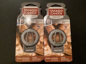 Yankee Candle Leather Smart Scent Vent Clip **Lot of 2**