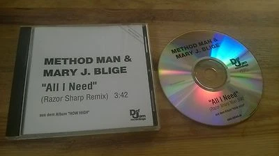 CD Hiphop Method Man - All I Need (1 Song) Promo DEF JAM US / Mary J Blige - Bild 1 von 2