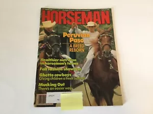 PERUVIAN PASO Sept 1986 HORSEMAN Magazine Stagecoach, Ghetto Cowboys - Picture 1 of 3