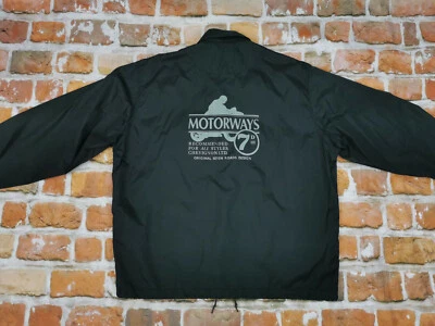 Chevignon Vintage Lluvia Náutico Chaqueta Negro Blanco Motorways 7 Talla: L Tip - Imagen 1 de 4