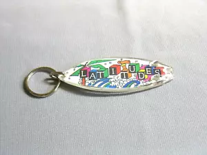Vintage Tropical Latitude Advertising Surfboard Key Chain/FOB - Picture 1 of 3