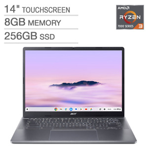 Acer Chromebook plus 14” Touchscreen Laptop – AMD Ryzen 3-7320C - 1200P, Protect