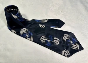 Vintage Countess Mara Oval Design 57 5/8”x3 5/8” Black, White & Blue - Picture 1 of 9