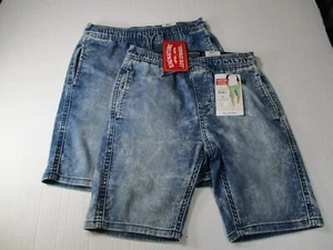 Levi Signature Youth Denim Shorts, Size L (10-12), Blue Stone Washed, NWT, 2 Pr - Picture 1 of 8