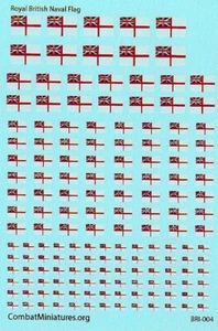 Calcomanías deslizantes de agua de bandera naval británica real 1/285 - Imagen 1 de 3